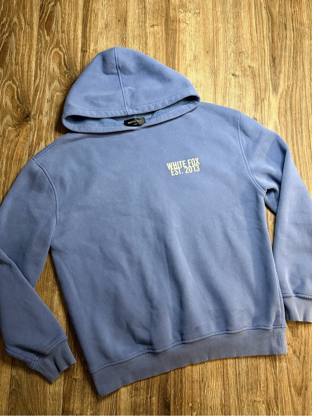 White Fox Boutique Blue Logo Hoodie S/M